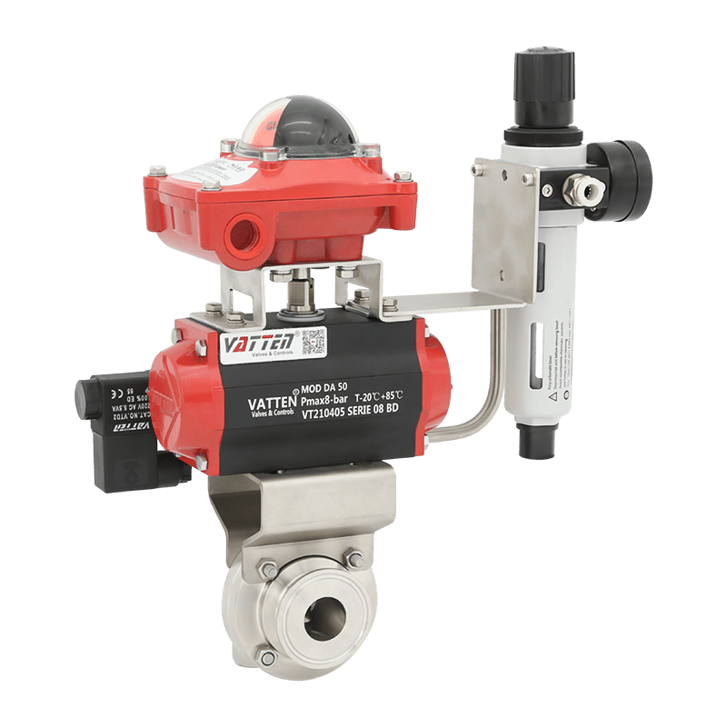 Leptir ventil s pneumatskom stegom