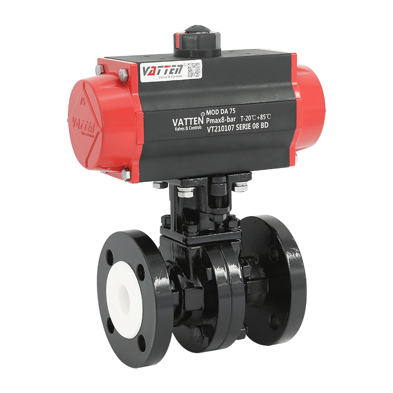 Pneumatski kuglasti ventil s prirubnicom obložen fluorom